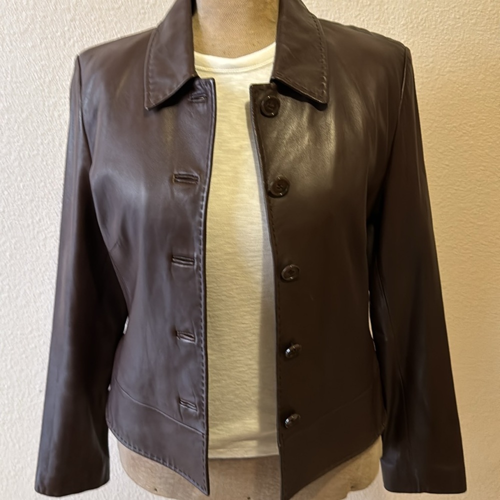 Gorgeous Brown Leather Jacket - image 4
